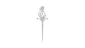 The Imperial Scepter Lab-Grown Diamond Brooch, The Sovereign Crest Sword Brooch
