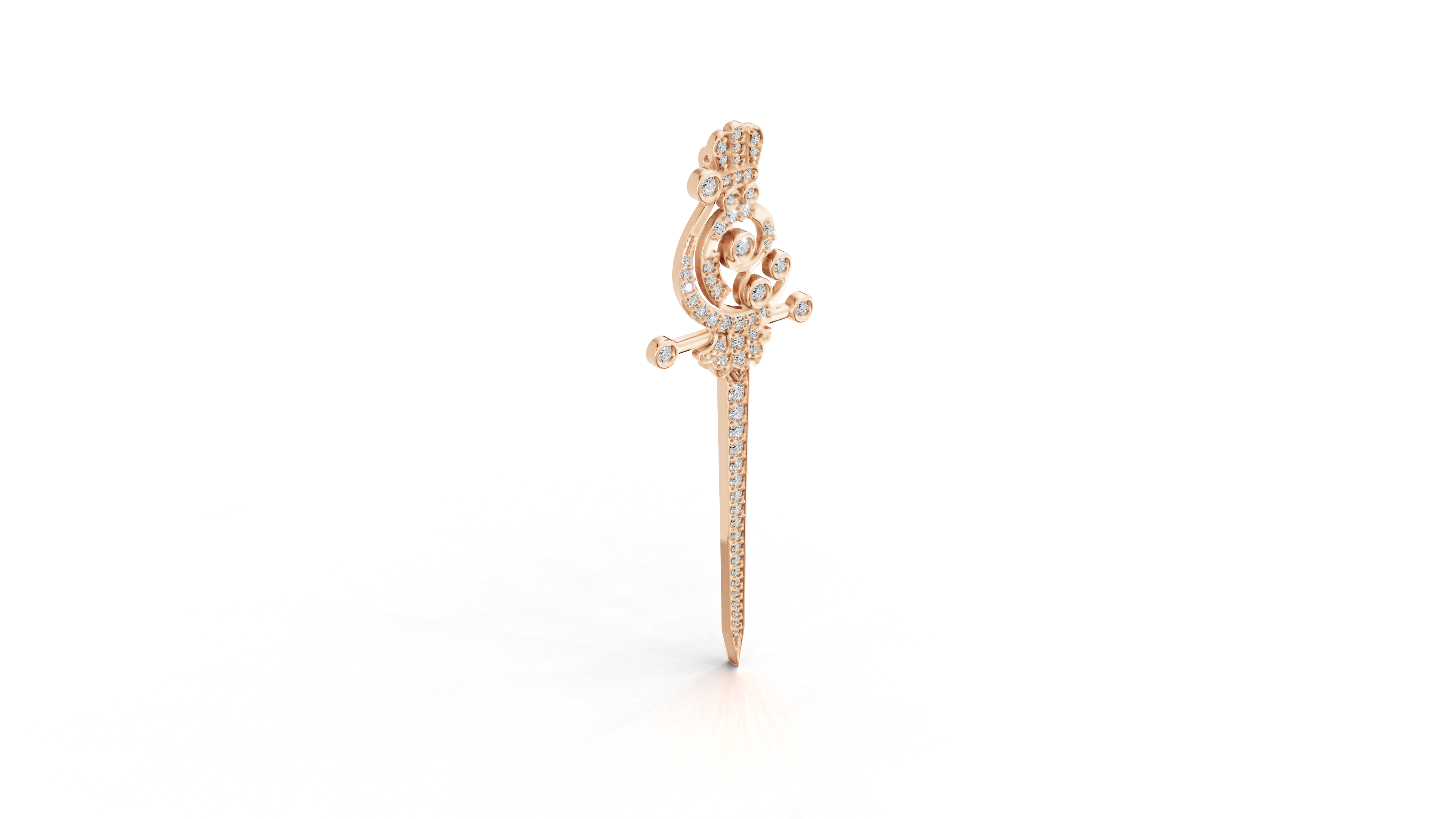 The Imperial Scepter Lab-Grown Diamond Brooch, The Sovereign Crest Sword Brooch