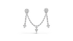 Aarinya Imperial Festoon Lab-Grown Diamond Brooch ,The Ritz Chevron Dangle Brooch
