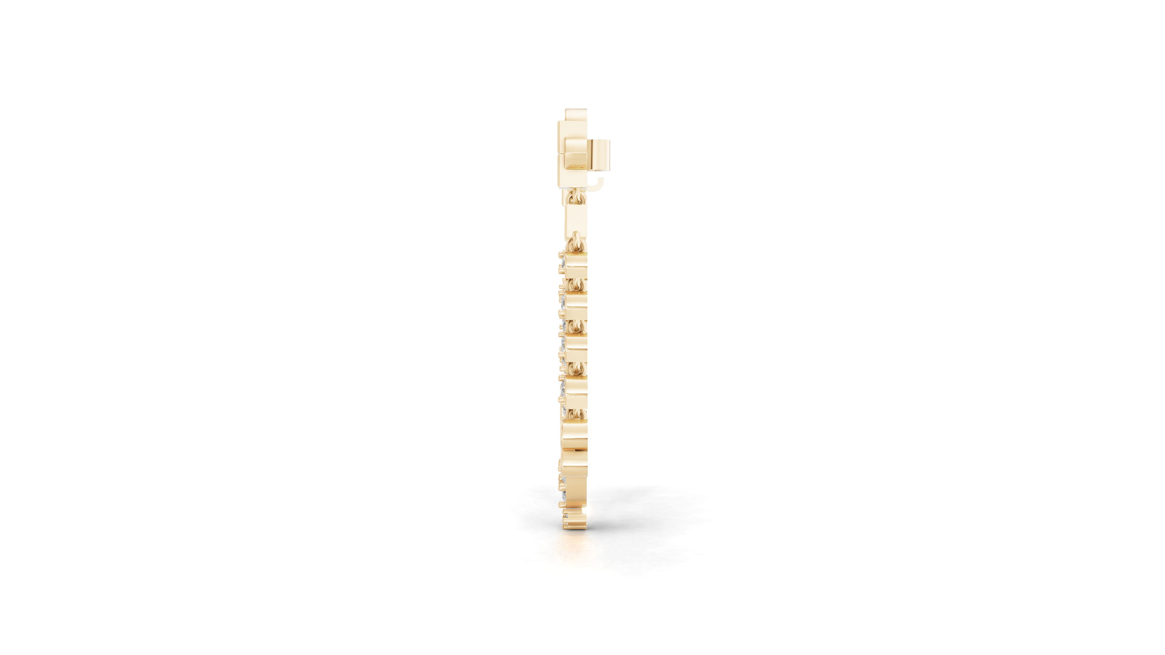 Aarinya Imperial Festoon Lab-Grown Diamond Brooch ,The Ritz Chevron Dangle Brooch