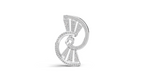 Aarinya Art Deco Lab-Grown Diamond Brooch, Vortex Fan Geometric Lab-Grown Brooch