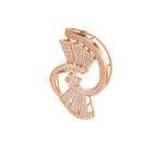 Aarinya Art Deco Lab-Grown Diamond Pin, Vortex Fan Geometric Lab-Grown Brooch