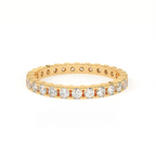 Aarinya Aurelia Eternity Band, Classic Bordered Round Diamond Band