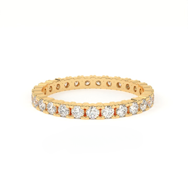 Aarinya Aurelia Eternity Band, Classic Bordered Round Diamond Band