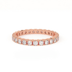 Aarinya Aurelia Eternity Band, Classic Bordered Round Diamond Band