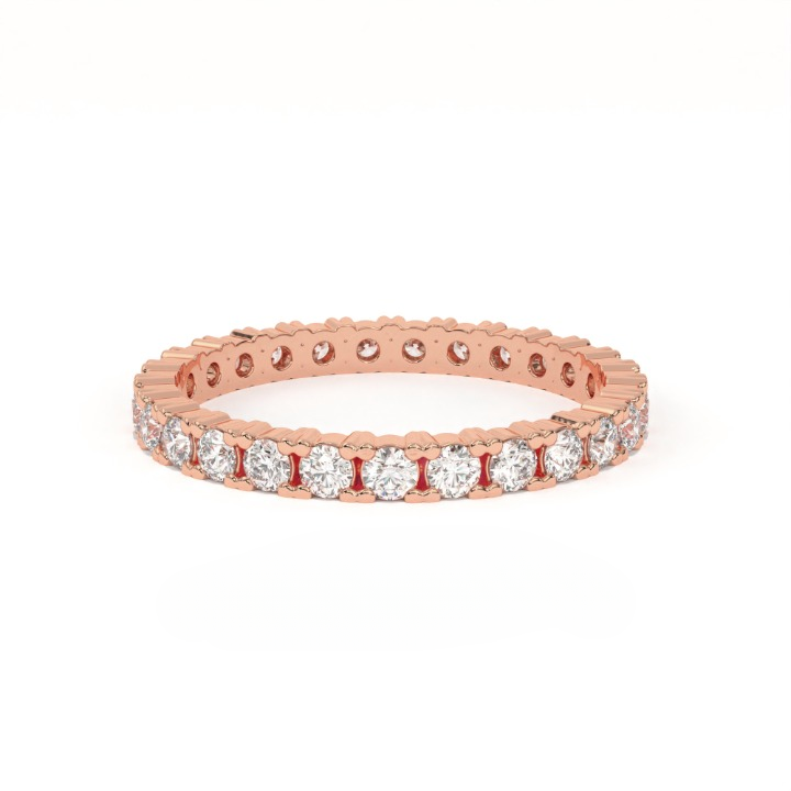 Aarinya Aurelia Eternity Band, Classic Bordered Round Diamond Band