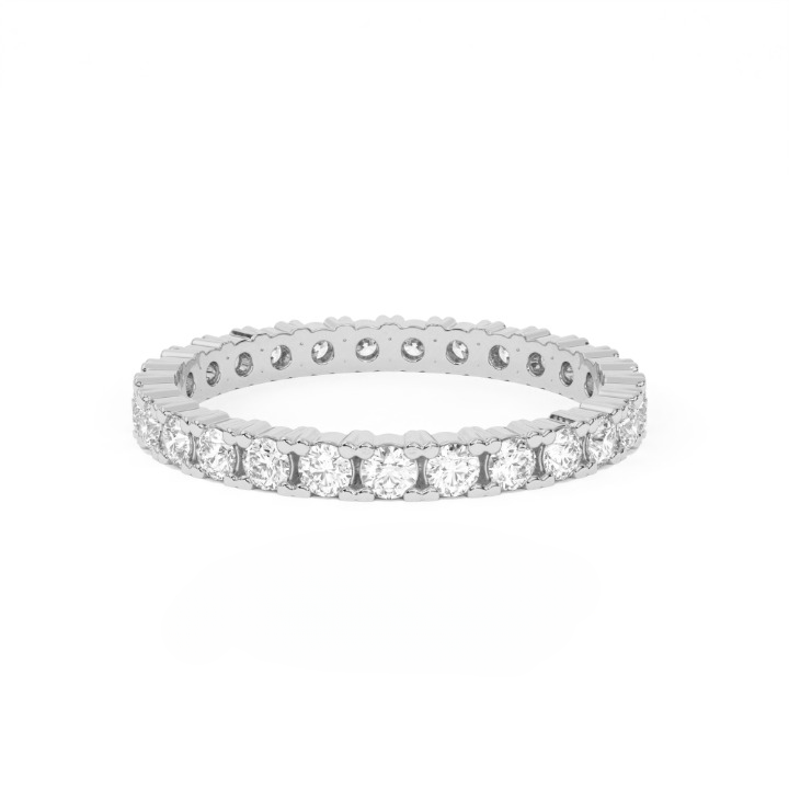 Aarinya Aurelia Eternity Band, Classic Bordered Round Diamond Band