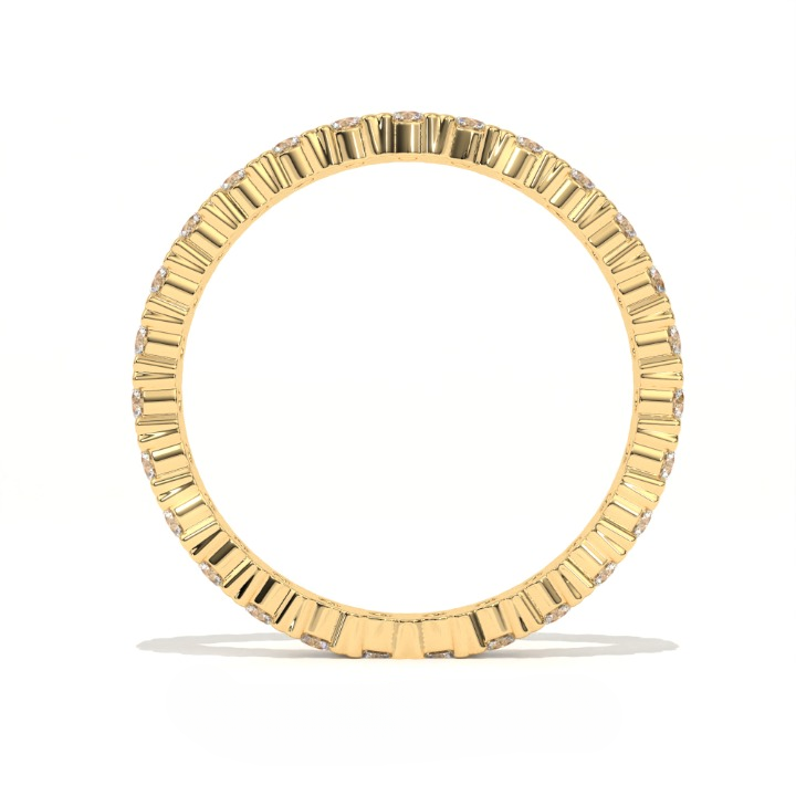 Aarinya Aurelia Eternity Band, Classic Bordered Round Diamond Band
