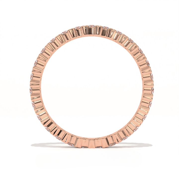Aarinya Aurelia Eternity Band, Classic Bordered Round Diamond Band