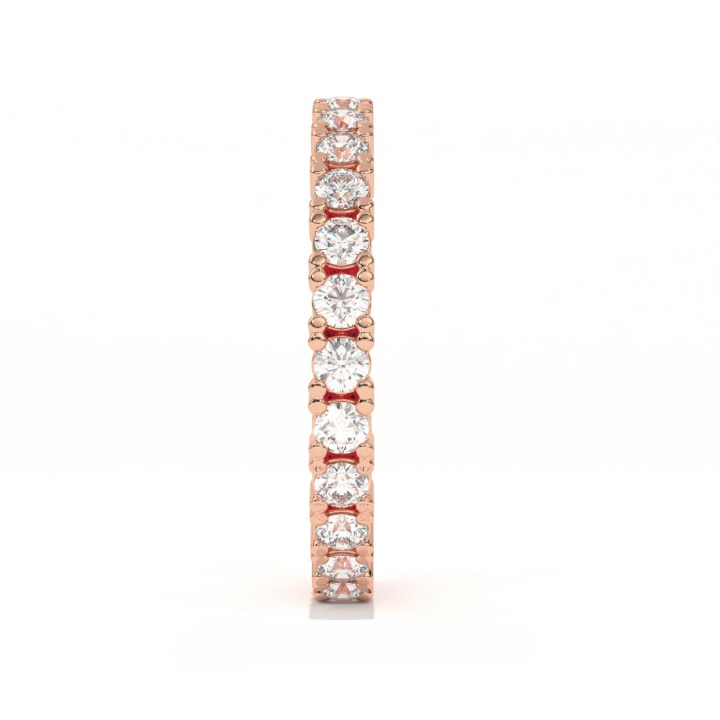 Aarinya Aurelia Eternity Band, Classic Bordered Round Diamond Band