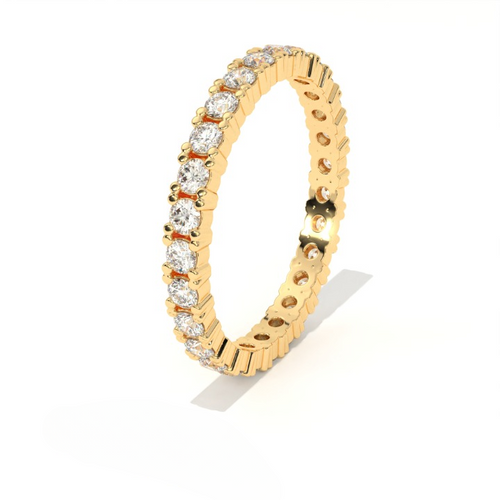 Aarinya Aurelia Eternity Band, Classic Bordered Round Diamond Band