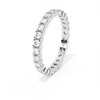 Aarinya Aurelia Eternity Band, Classic Bordered Round Diamond Band