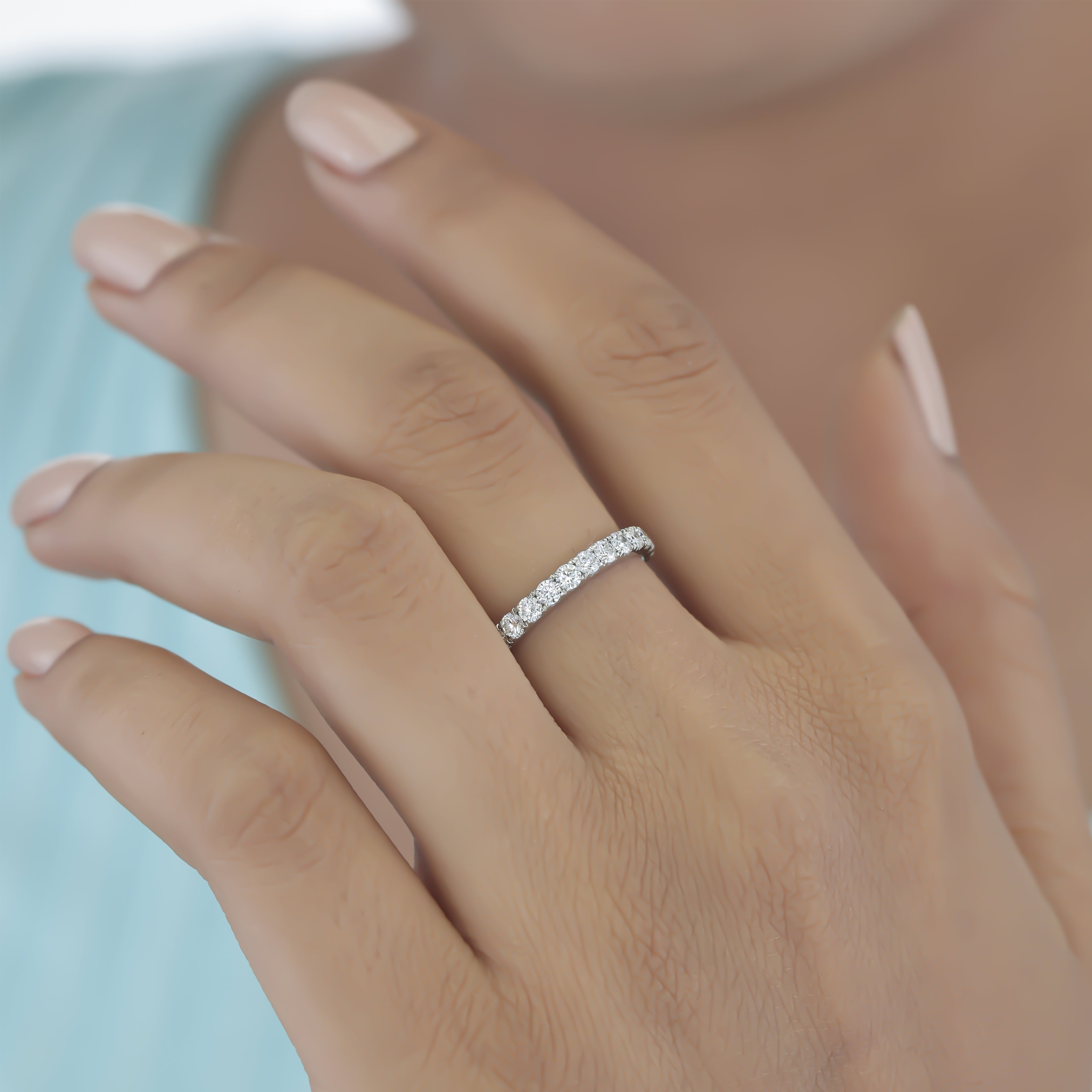 Aarinya Classic Office Wear Stackable Ring, Daily Brilliance Stacking Ring