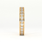 Aarinya Aurelia Eternity Band, The Infinite Brilliance Stackable Ring, Classic Bordered Round Diamond Band
