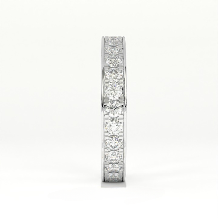 Aarinya Aurelia Eternity Band, The Infinite Brilliance Stackable Ring, Classic Bordered Round Diamond Band