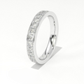 Aarinya Aurelia Eternity Band, The Infinite Brilliance Stackable Ring, Classic Bordered Round Diamond Band