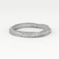 Aarinya  Twisted Pave Diamond Band, The Helix Continuous Ribbon Eternity, Twisted Mobius Eternity Ring