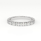 Aarinya Bar-Set Round Diamond Eternity Band, The Horizon Floating Diamond Ring
