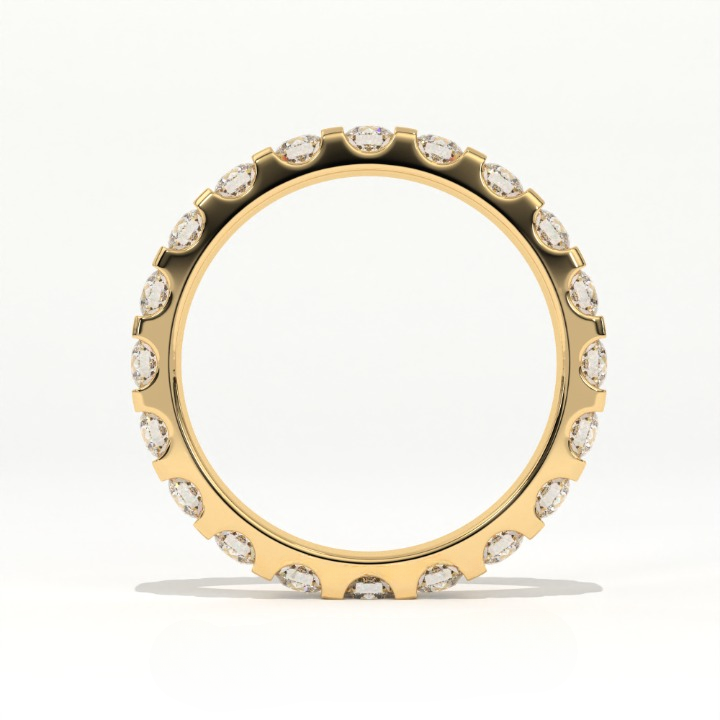 Aarinya Bar-Set Round Diamond Eternity Band, The Horizon Floating Diamond Ring