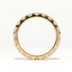 Aarinya Bar-Set Round Diamond Eternity Band, The Horizon Floating Diamond Ring