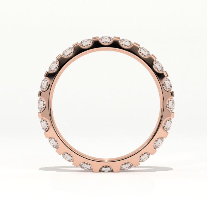 Aarinya Bar-Set Round Diamond Eternity Band, The Horizon Floating Diamond Ring