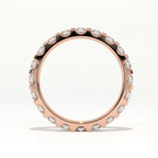 Aarinya Bar-Set Round Diamond Eternity Band, The Horizon Floating Diamond Ring