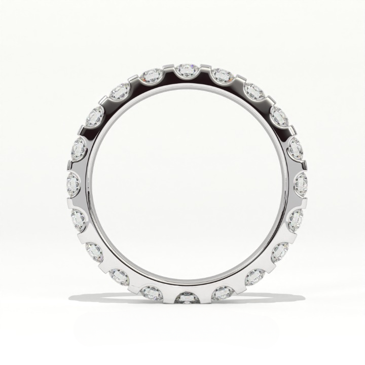 Aarinya Bar-Set Round Diamond Eternity Band, The Horizon Floating Diamond Ring