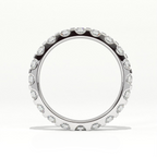 Aarinya Bar-Set Round Diamond Eternity Band, The Horizon Floating Diamond Ring