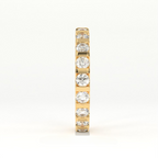 Aarinya Bar-Set Round Diamond Eternity Band, The Horizon Floating Diamond Ring