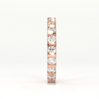 Aarinya Bar-Set Round Diamond Eternity Band, The Horizon Floating Diamond Ring