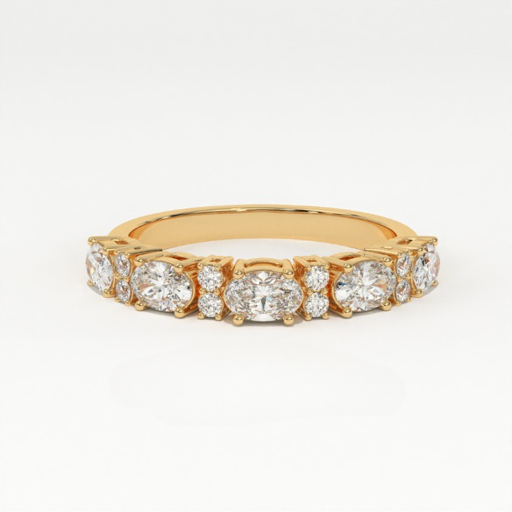 Aarinya Oval & Round Lab-Grown Diamond Band, The Sonata Floating Oval and Round Ring