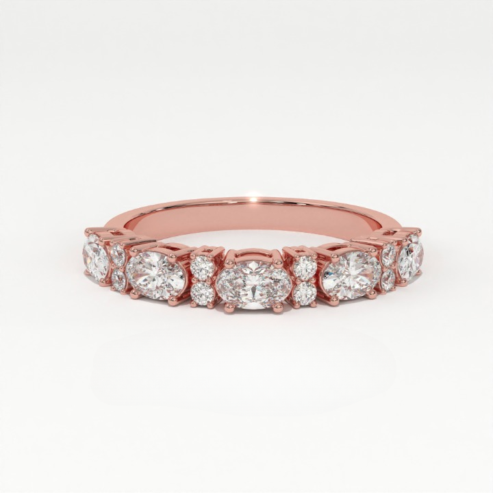 Aarinya Oval & Round Lab-Grown Diamond Band, The Sonata Floating Oval and Round Ring