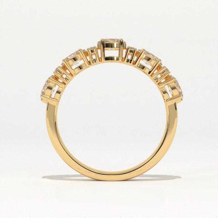 Aarinya Oval & Round Lab-Grown Diamond Band, The Sonata Floating Oval and Round Ring