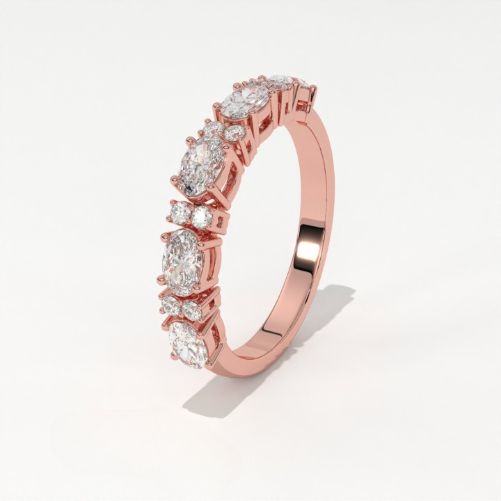 Aarinya Oval & Round Lab-Grown Diamond Band, The Sonata Floating Oval and Round Ring