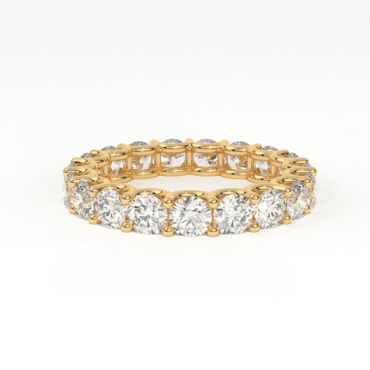 Aarinya Empress Radiant Floating Diamond Eternity, The Endless Devotion Scalloped Eternity Ring
