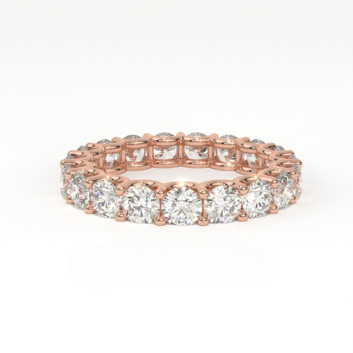 Aarinya Empress Radiant Floating Diamond Eternity, The Endless Devotion Scalloped Eternity Ring