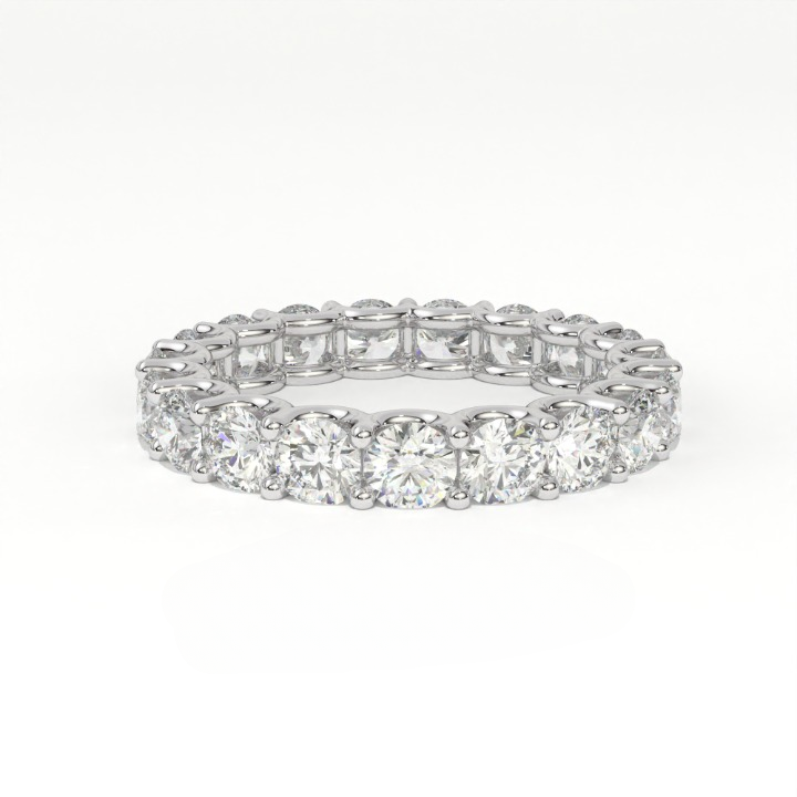 Aarinya Empress Radiant Floating Diamond Eternity, The Endless Devotion Scalloped Eternity Ring
