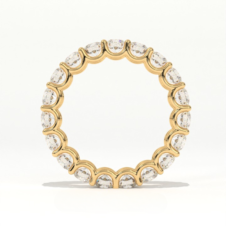 Aarinya Empress Radiant Floating Diamond Eternity, The Endless Devotion Scalloped Eternity Ring