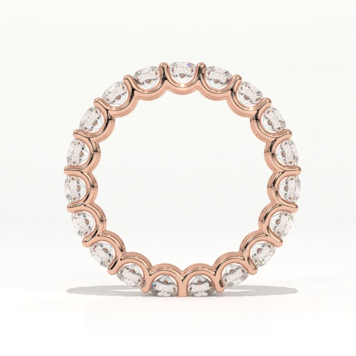 Aarinya Empress Radiant Floating Diamond Eternity, The Endless Devotion Scalloped Eternity Ring