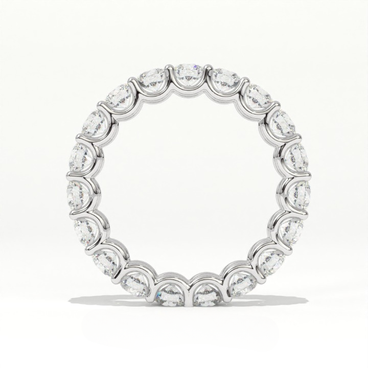 Aarinya Empress Radiant Floating Diamond Eternity, The Endless Devotion Scalloped Eternity Ring