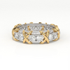 Aarinya Two-Tone Cross Link Diamond Eternity Band