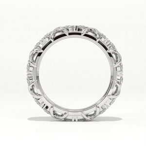 Aarinya Two-Tone Cross Link Diamond Eternity Band