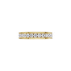 Aarinya Full Eternity Channel Diamond Band Ring, Eternity Channel Round Diamond Ring