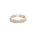 Aarinya Full Eternity Channel Diamond Band Ring, Eternity Channel Round Diamond Ring