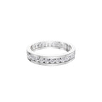 Aarinya Full Eternity Channel Diamond Band Ring, Eternity Channel Round Diamond Ring