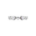 Aarinya Wave-Ribbon Alternating Diamond Band Ring, The Wavy Alternating Diamond Eternity Band