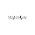 Aarinya Wave-Ribbon Alternating Diamond Band Ring, The Wavy Alternating Diamond Eternity Band