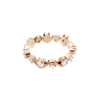Aarinya Wave-Ribbon Alternating Diamond Band Ring, The Wavy Alternating Diamond Eternity Band