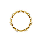 Aarinya Wave-Ribbon Alternating Diamond Band Ring, The Wavy Alternating Diamond Eternity Band