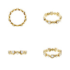 Aarinya Wave-Ribbon Alternating Diamond Band Ring, The Wavy Alternating Diamond Eternity Band